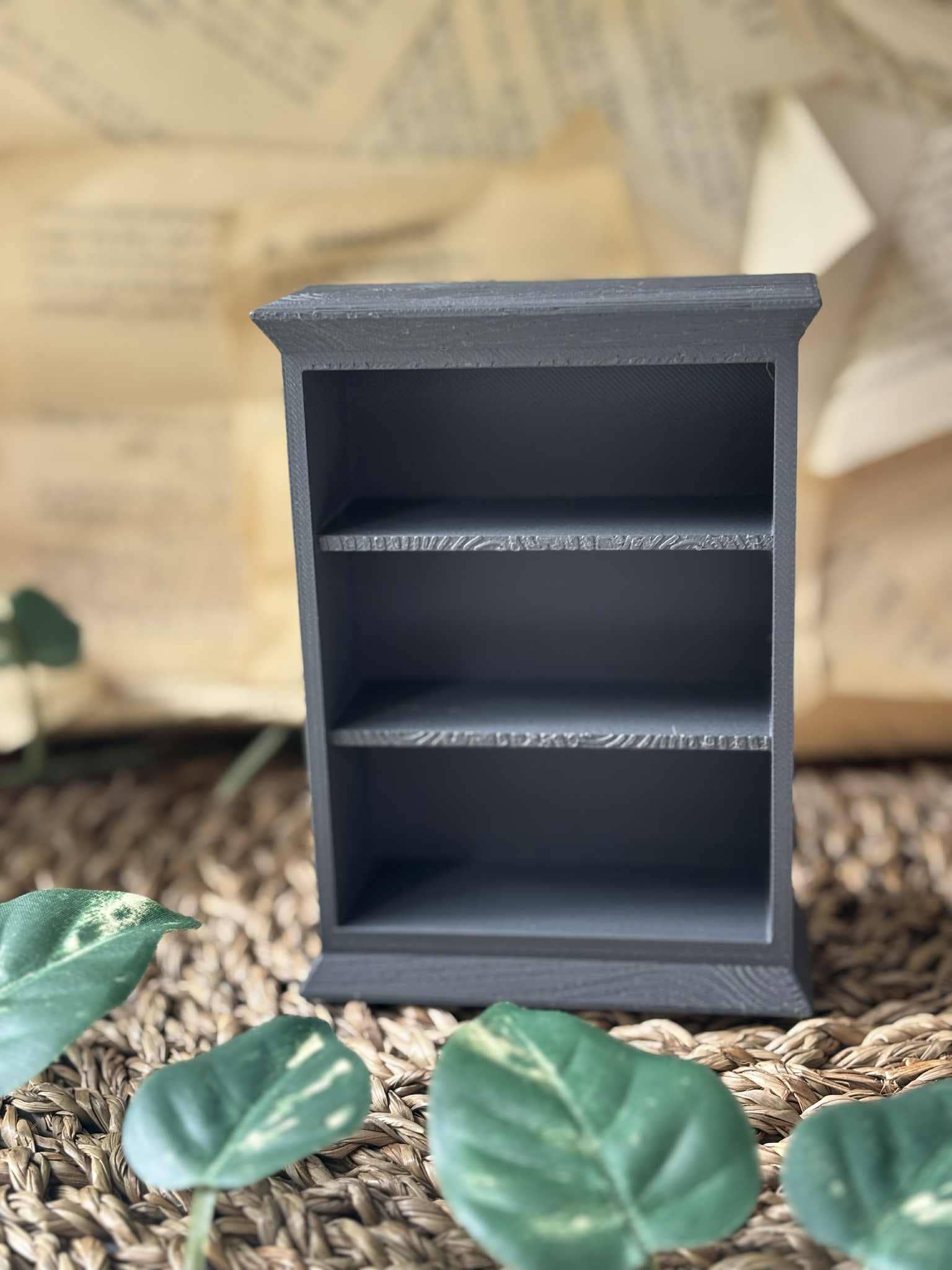 Mini Bookshelf | 3D Printed | Fits Mini Books & Bookish Deco: Light brown