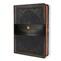 Vintage Classic Style Diary Notebook Vegan Leather (Black)