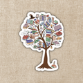 Fantasy Book Tree Sticker, 3-inch