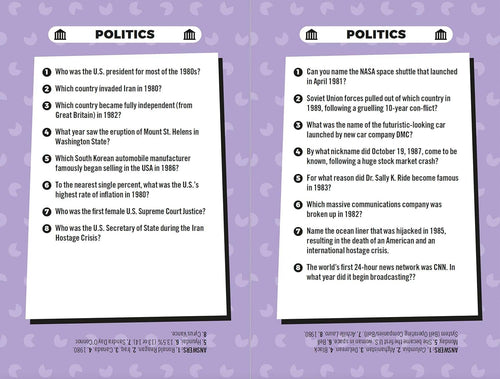 Best Of The 80s: The Trivia Game