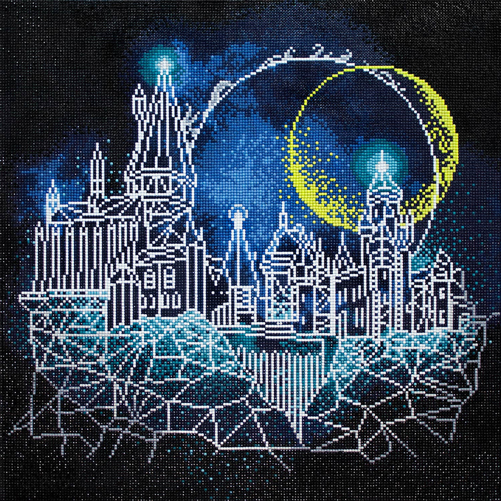 Moon over Hogwarts Diamond Painting Kit: 01-Multi