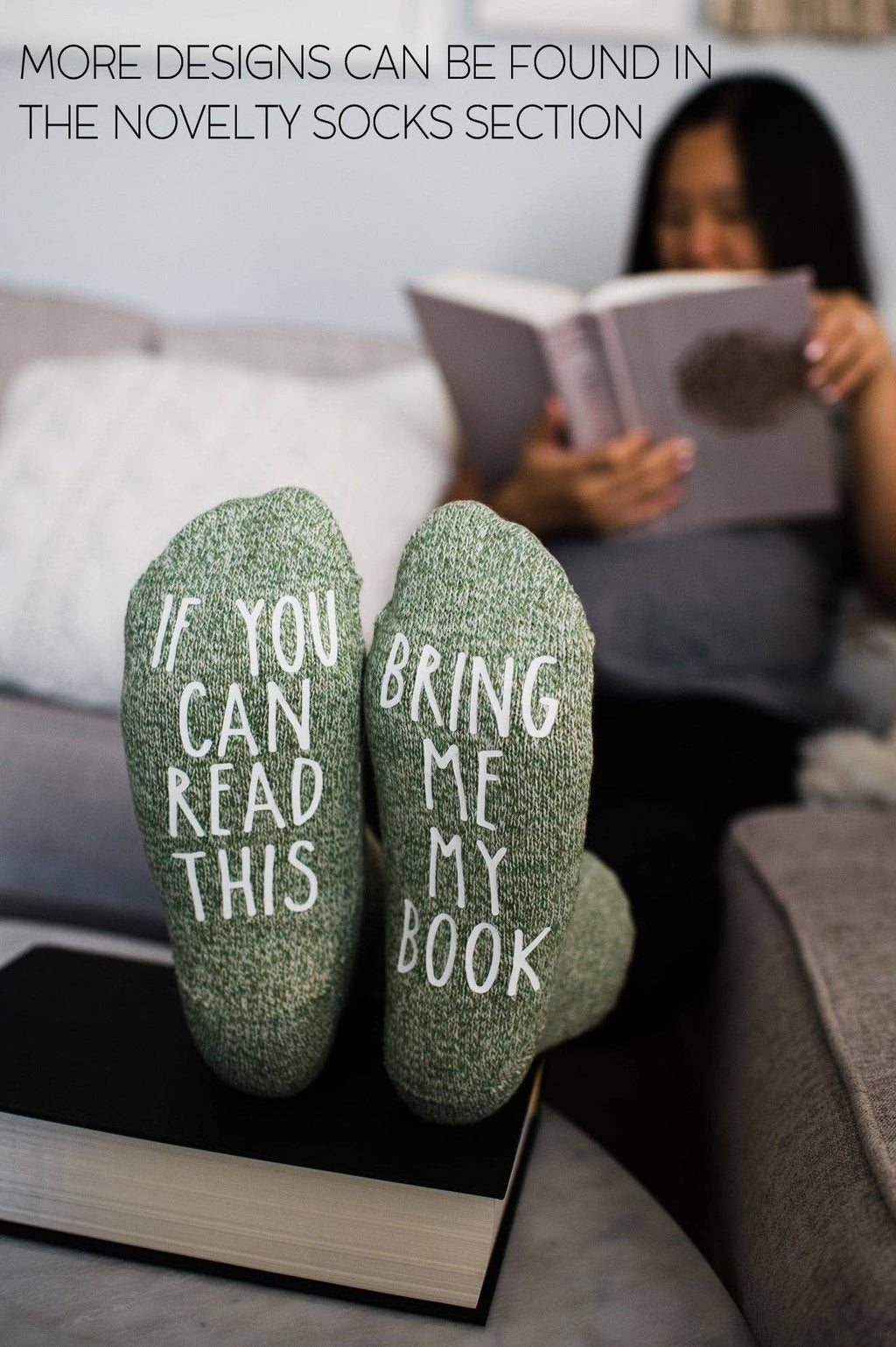 "Escaping Reality One Book at a Time" Women's Socks for Fantasy Readers: Berry