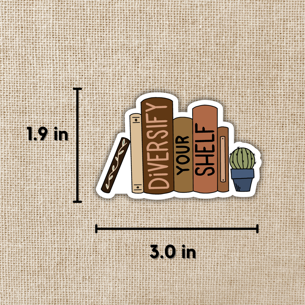 Diversify Your Shelf Sticker, 3-inch