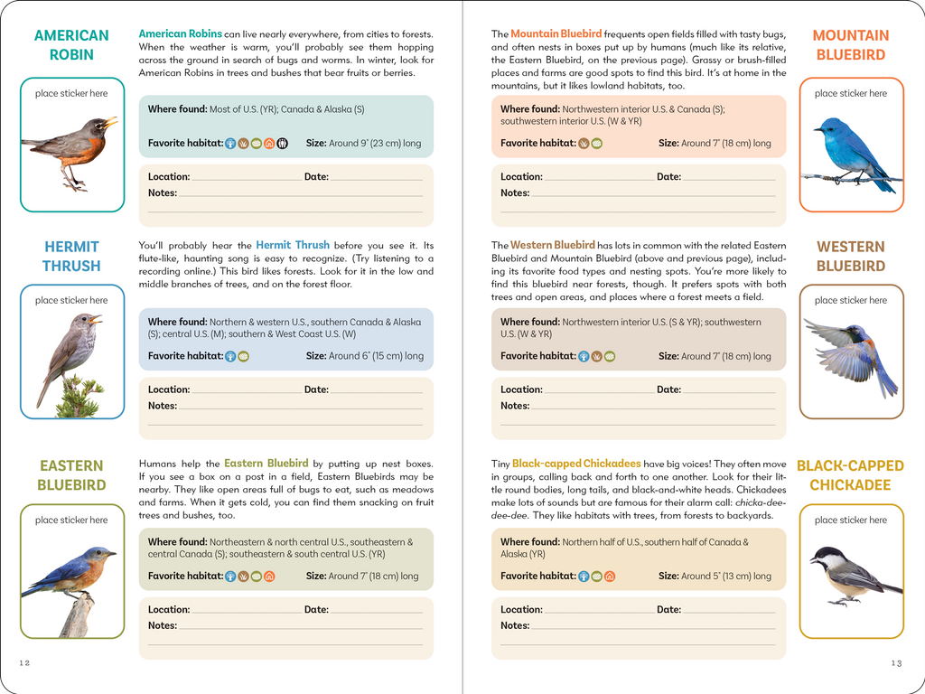 The Birder's Logbook: A Seek-and-Sticker Book for Budding Ornithologists
