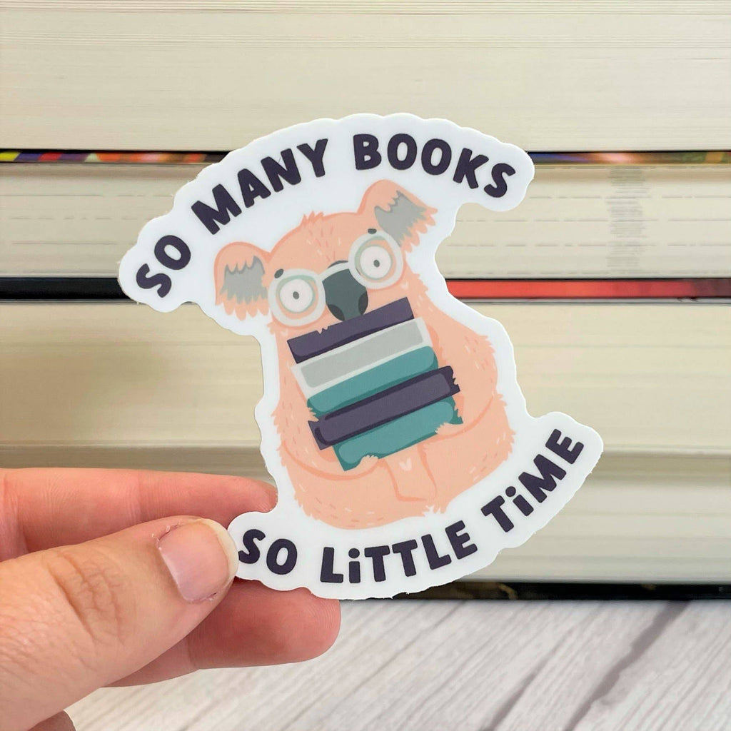 So Many Books Sticker, 3-inch