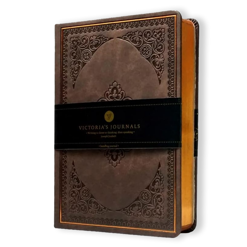 Vintage Classic Style Journal Vegan Leather (Brown)