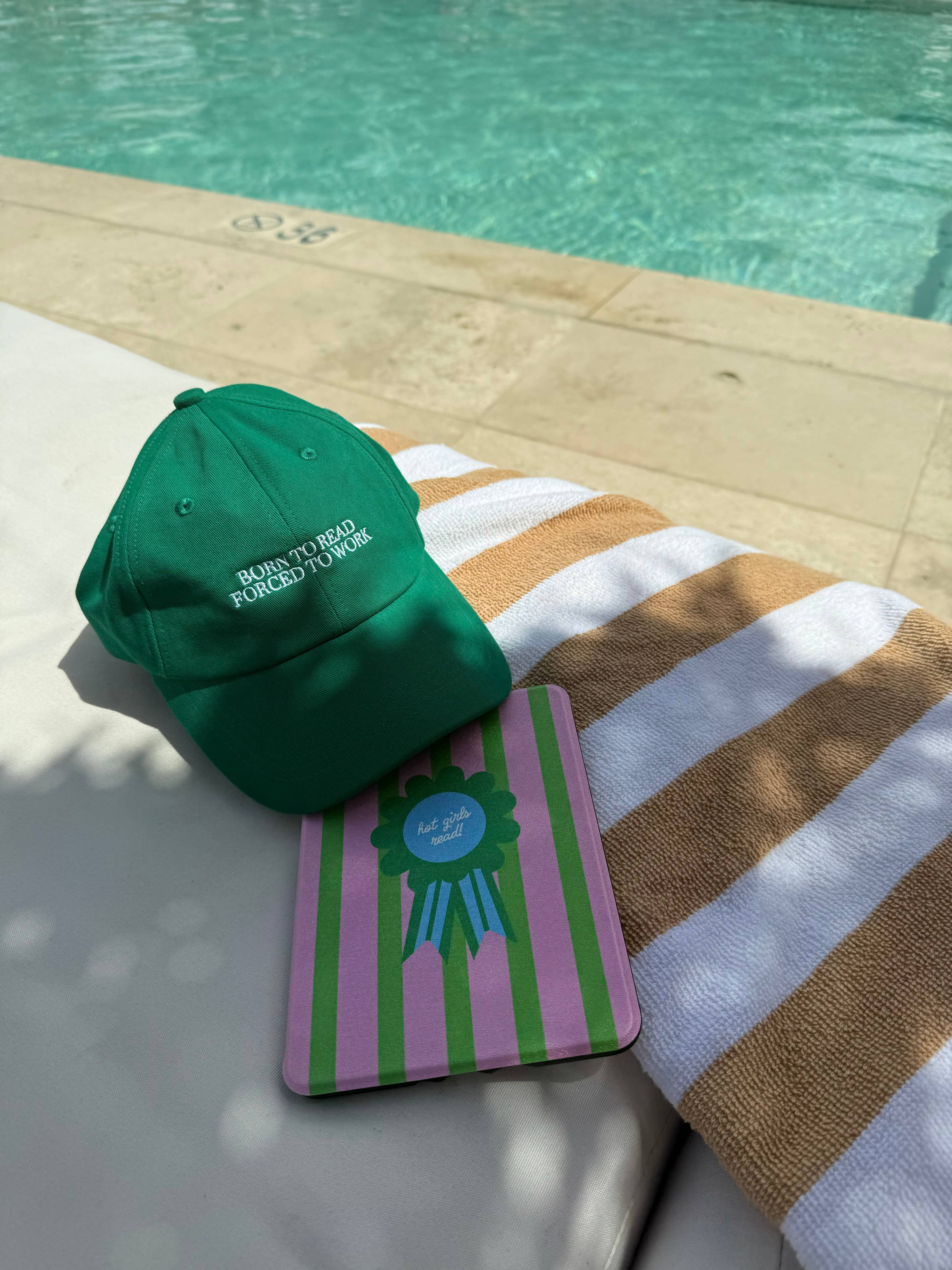 Born to Read 📗 Bookish Baseball Hat: Gray