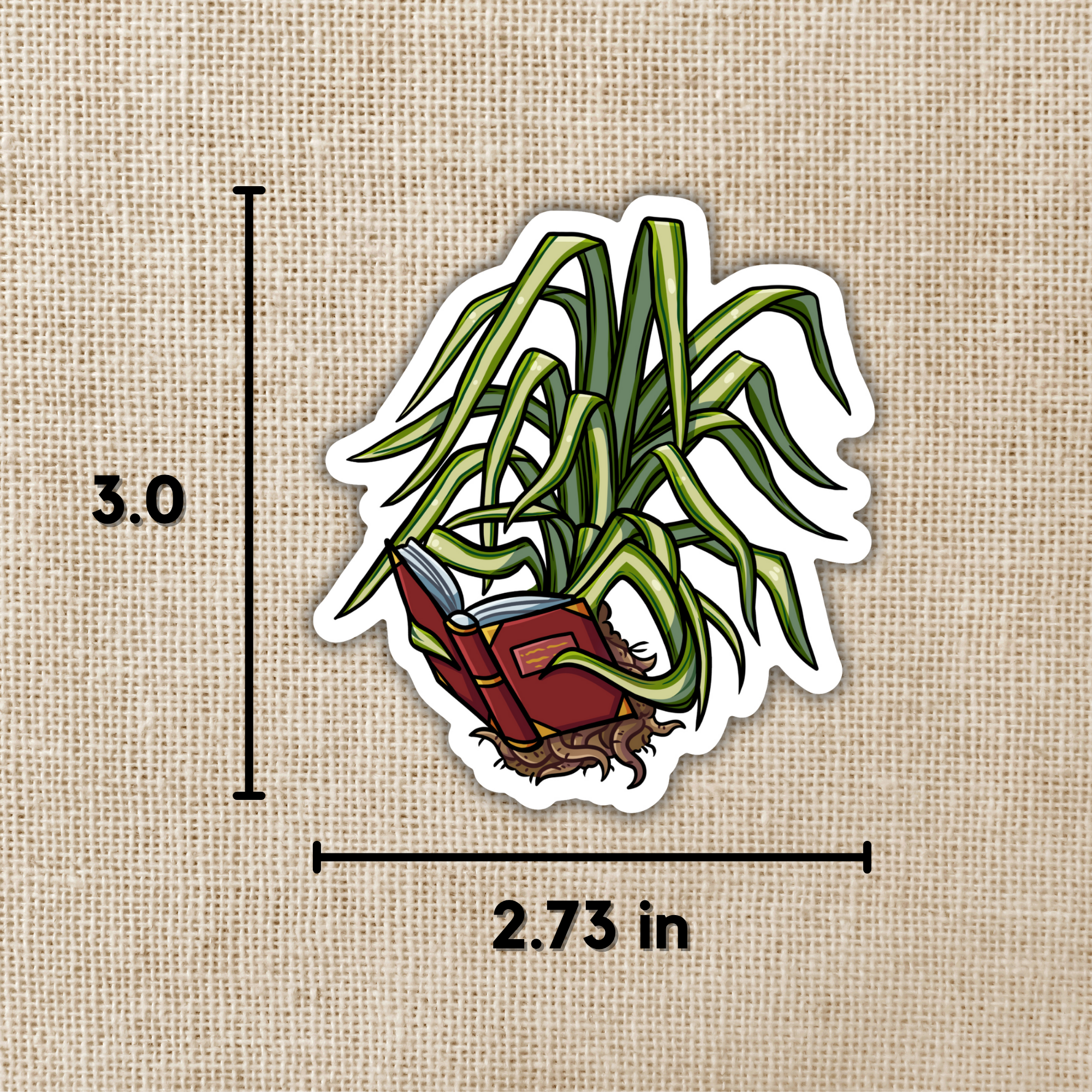 Caz the Spider Plant Sticker | The Spellshop