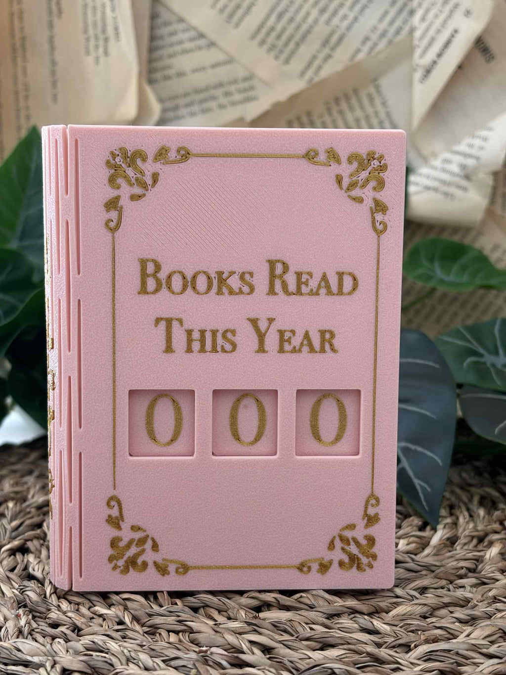 Books Read This Year Tracker - PASTEL : Pink & Gold