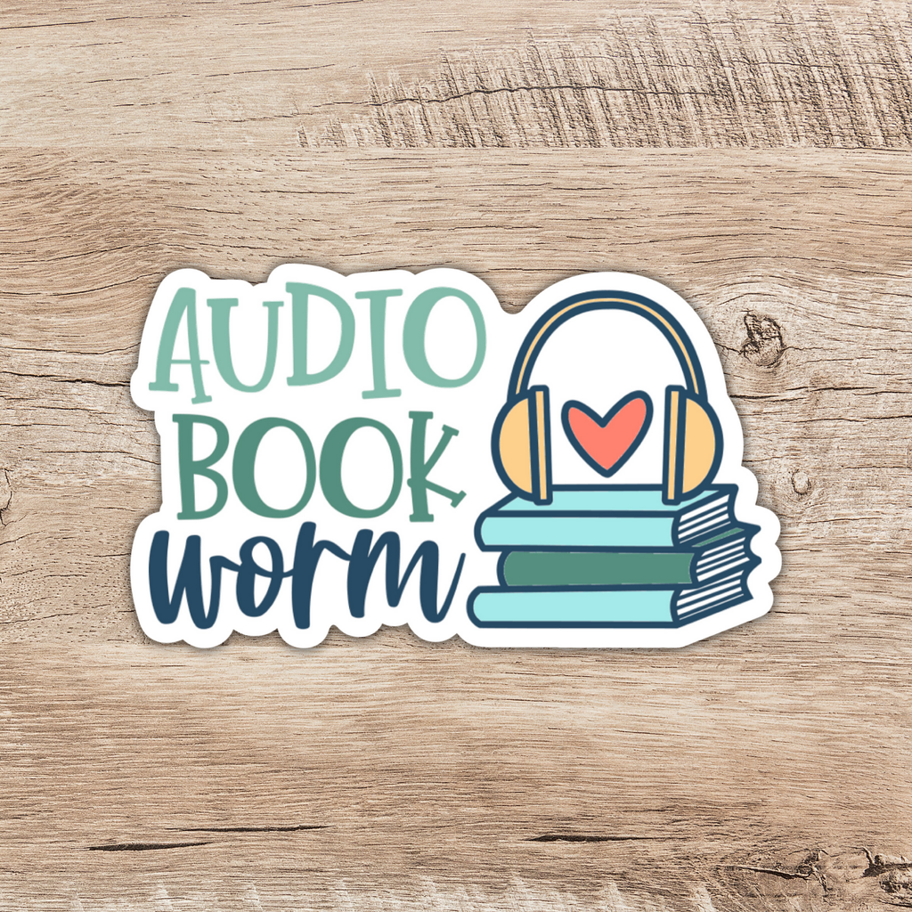 Audiobook Worm Sticker