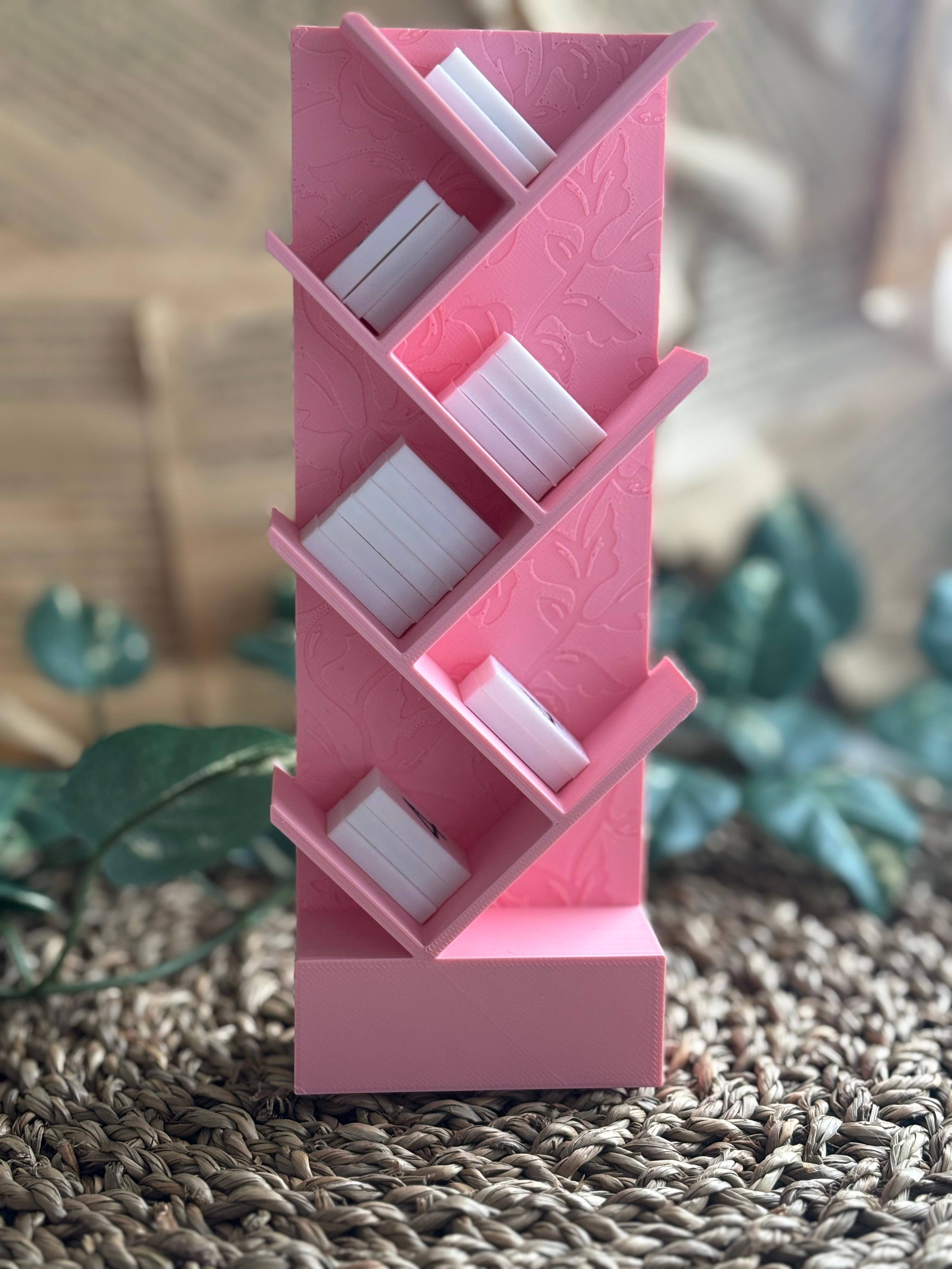 Floral Miniature Bookshelf: Pink