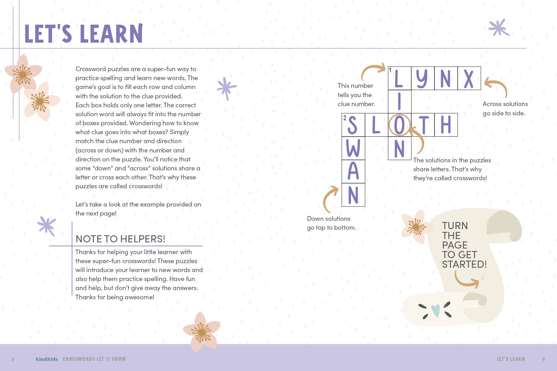 KindKids Crosswords Let It Snow Puzzles for Kids
