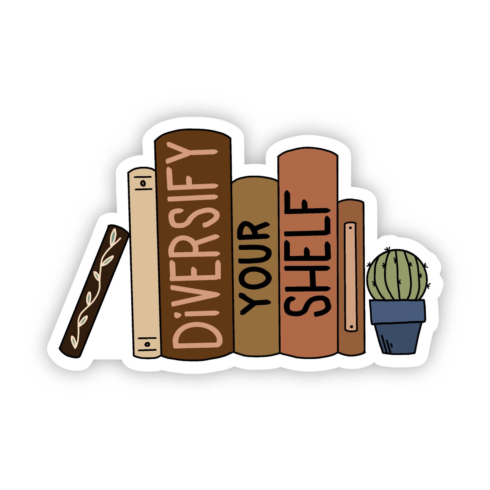 Diversify Your Shelf Sticker, 3-inch