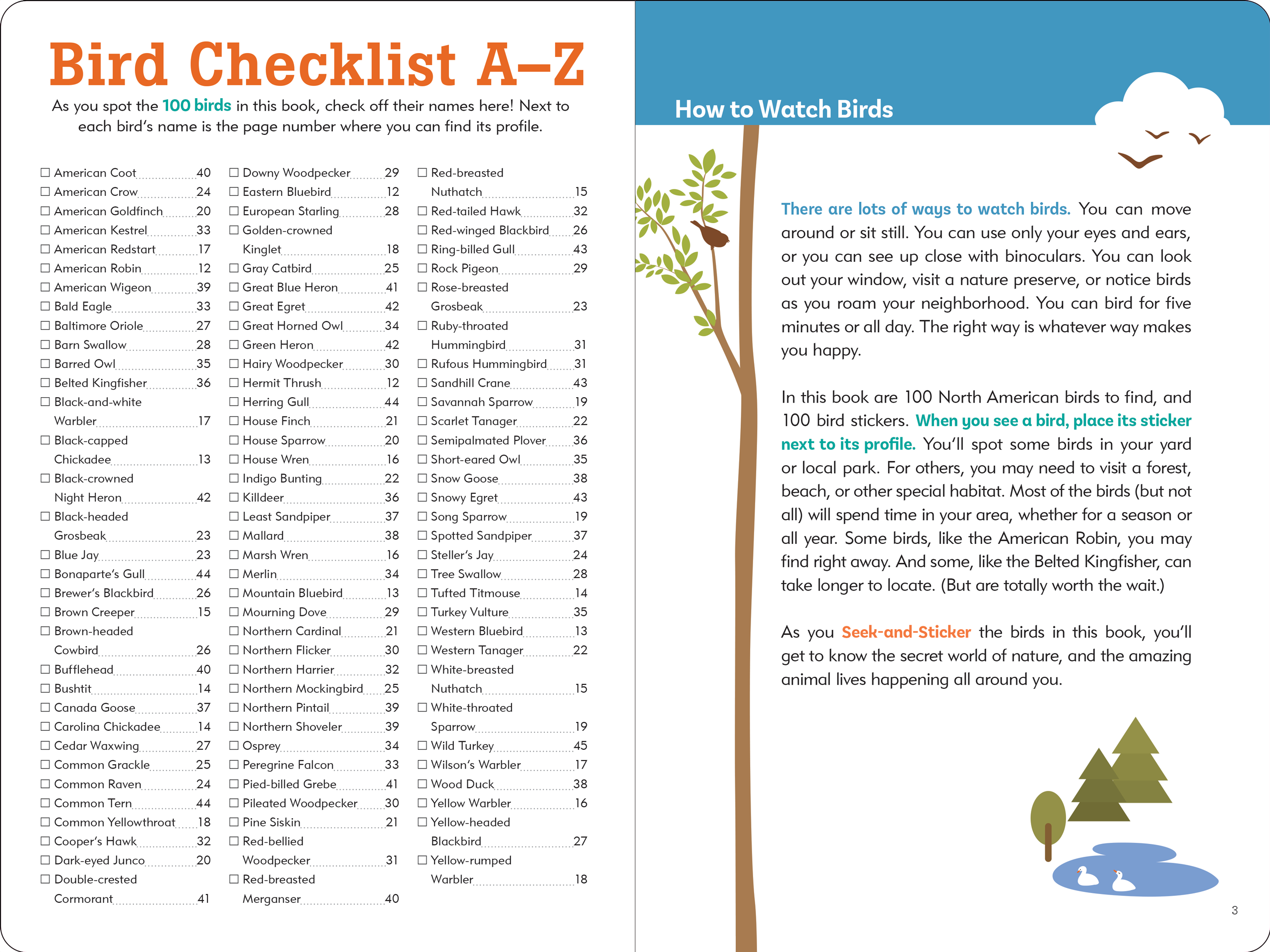 The Birder's Logbook: A Seek-and-Sticker Book for Budding Ornithologists