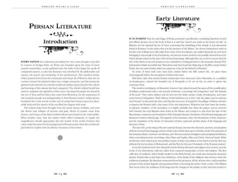 Persian Myths & Tales (Gothic Fantasy)