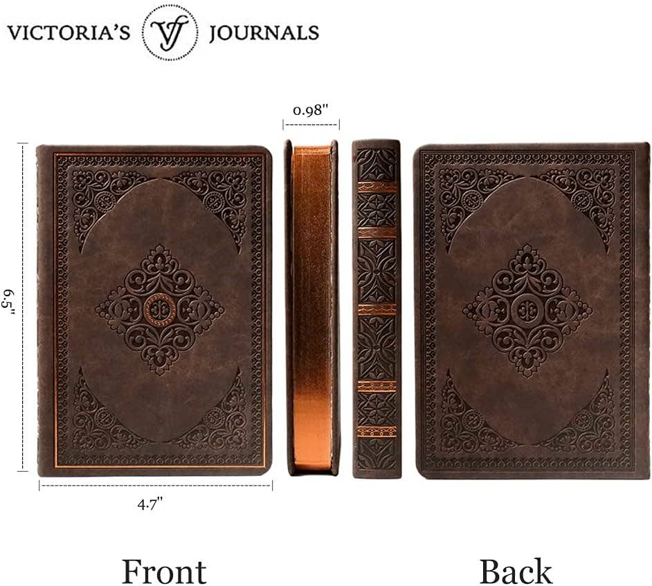 Vintage Classic Style Journal Vegan Leather (Brown)