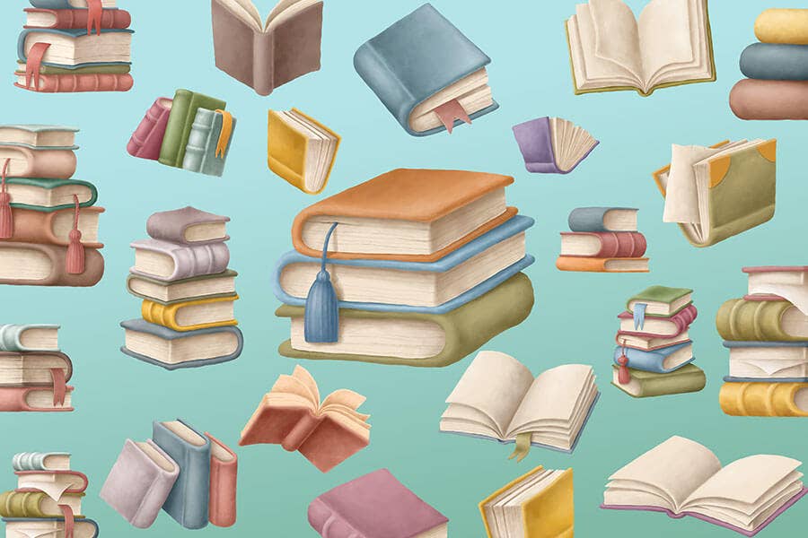 Book Collage back to school mini jigsaw puzzles