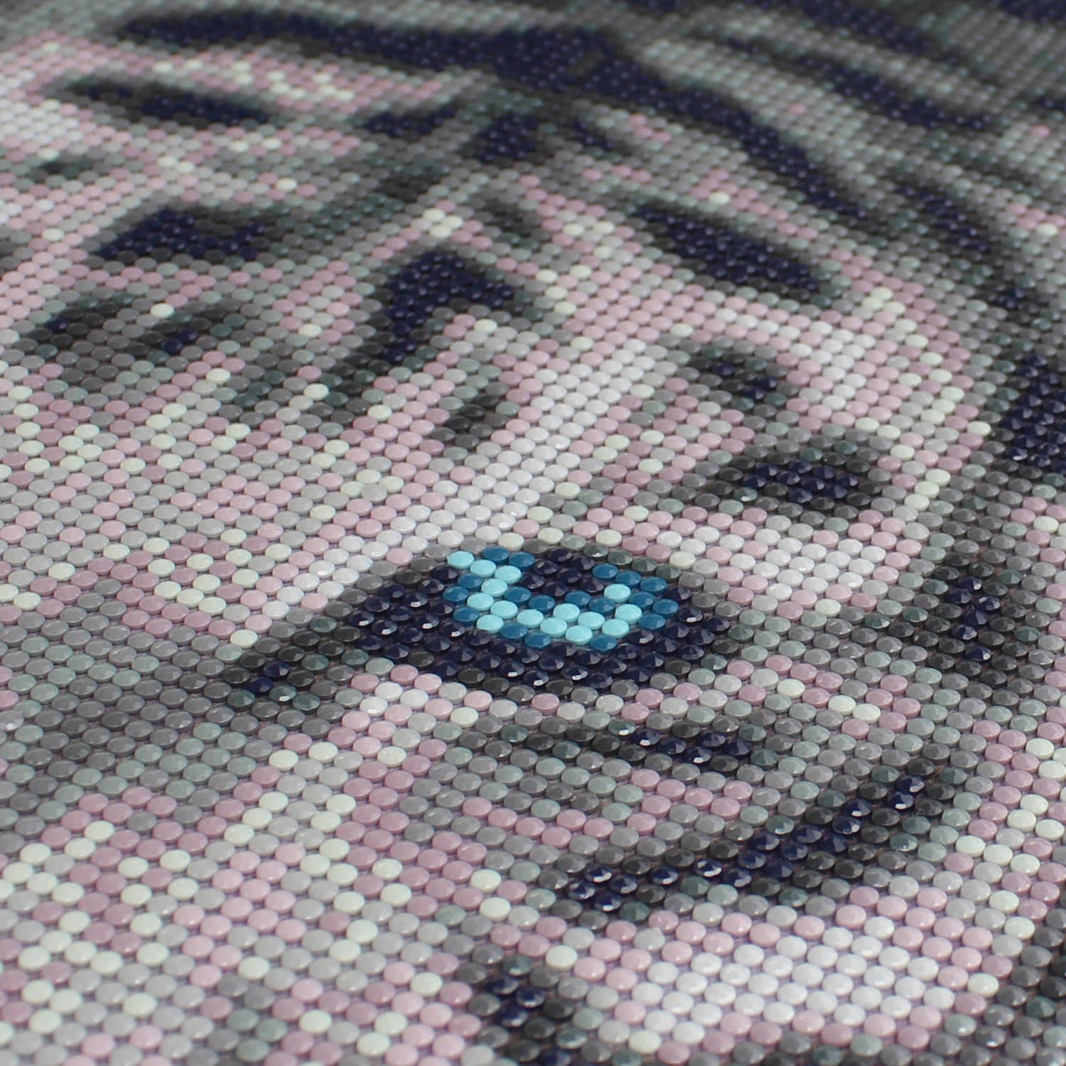 Silver Tiger Diamond Painting Kit: 01 Multi