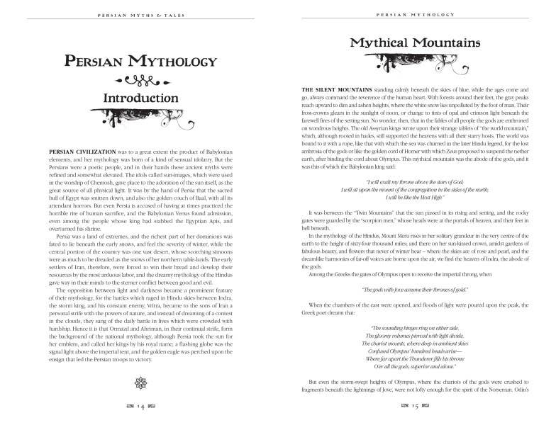 Persian Myths & Tales (Gothic Fantasy)