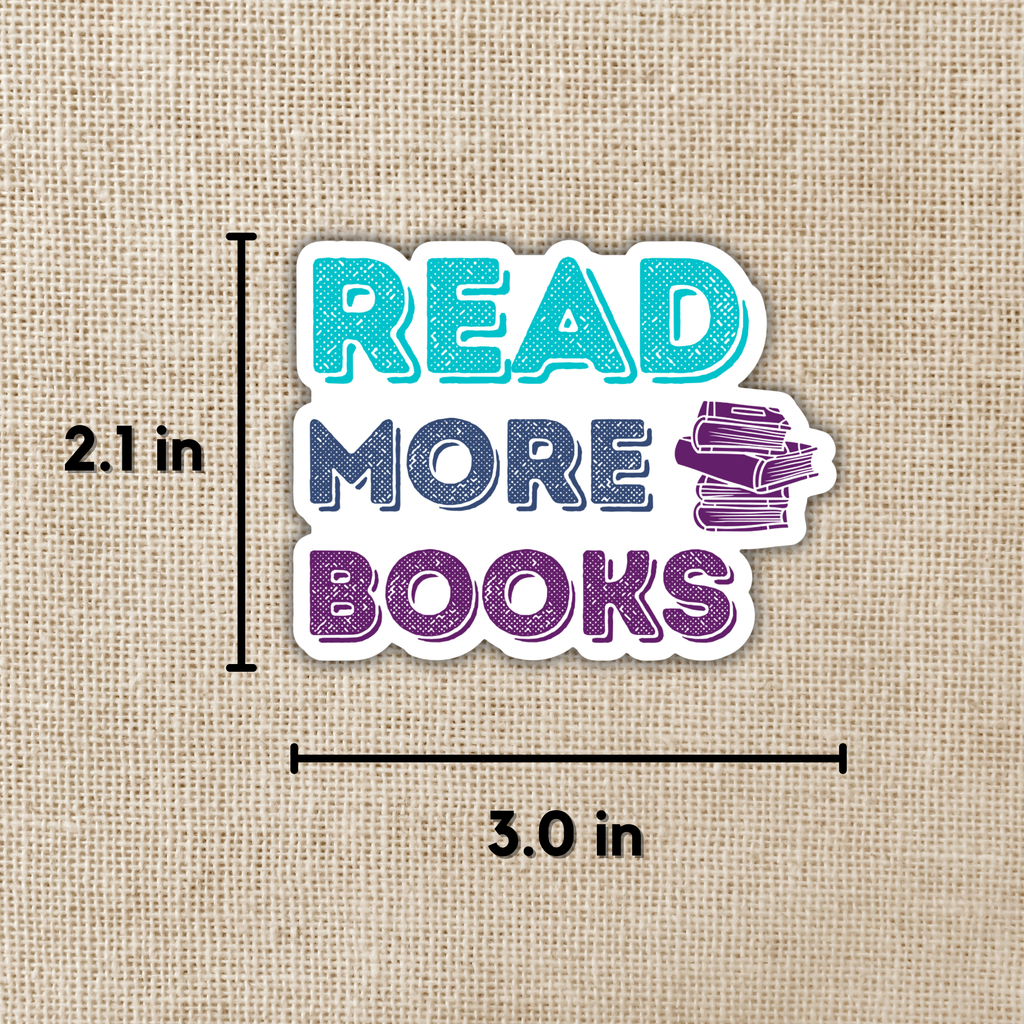 Read More Books Sticker, 3-inch