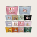 Book theme cosmetic bags