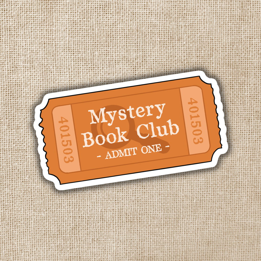 Mystery Book Club Ticket Sticker