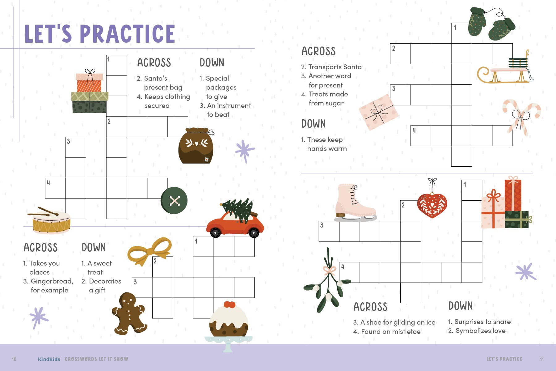 KindKids Crosswords Let It Snow Puzzles for Kids