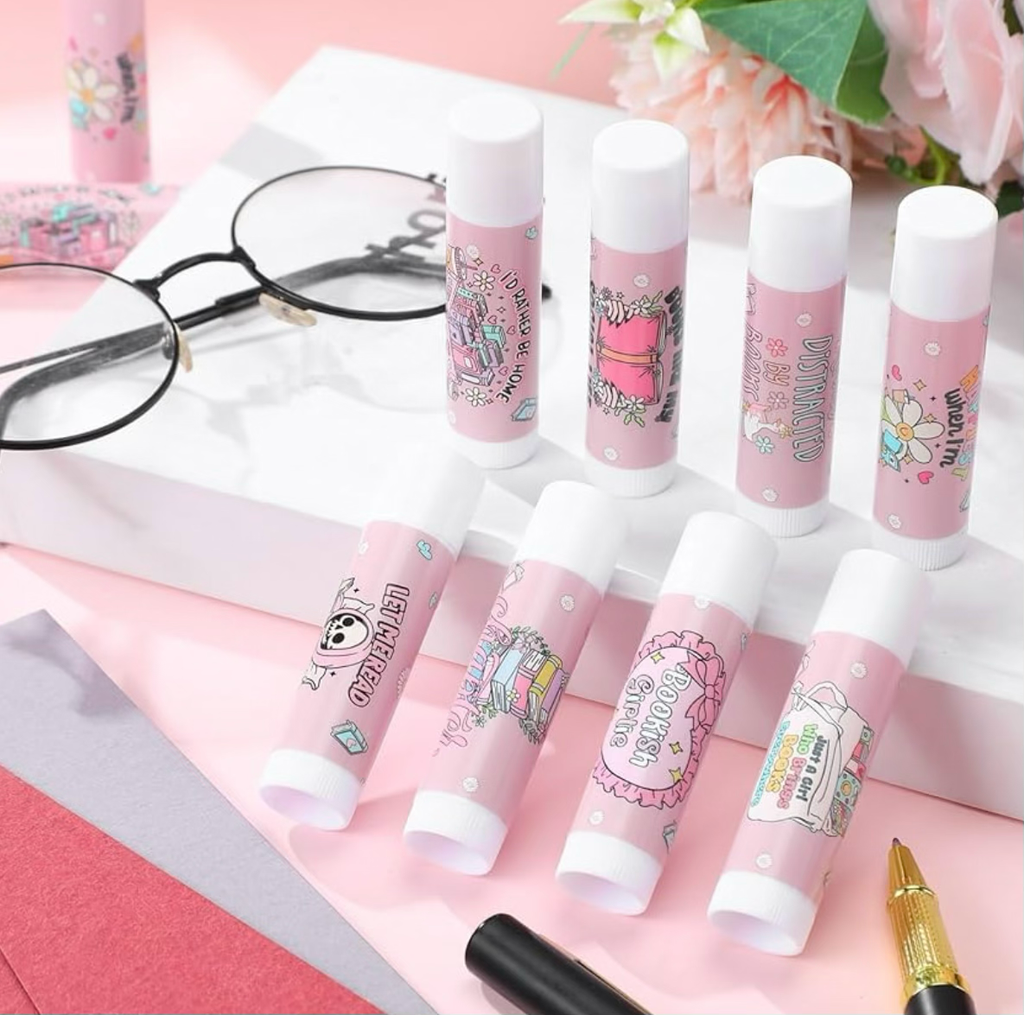 Book theme lip balms