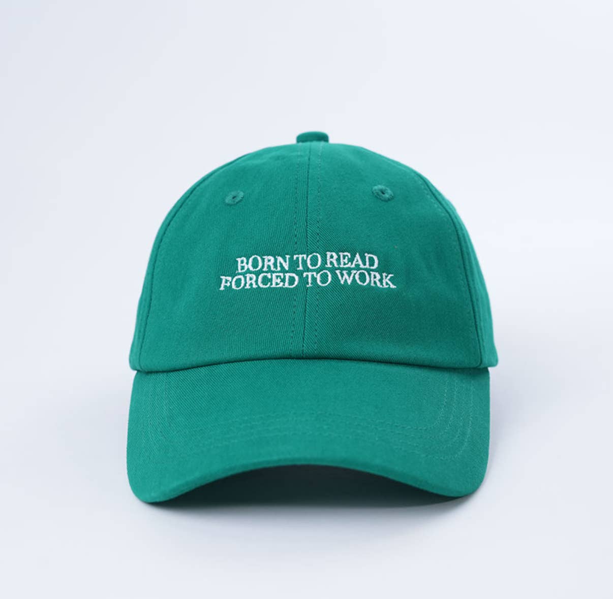 Born to Read 📗 Bookish Baseball Hat: Gray