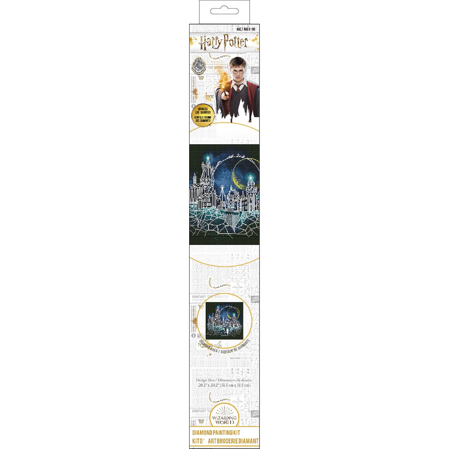 Moon over Hogwarts Diamond Painting Kit: 01-Multi