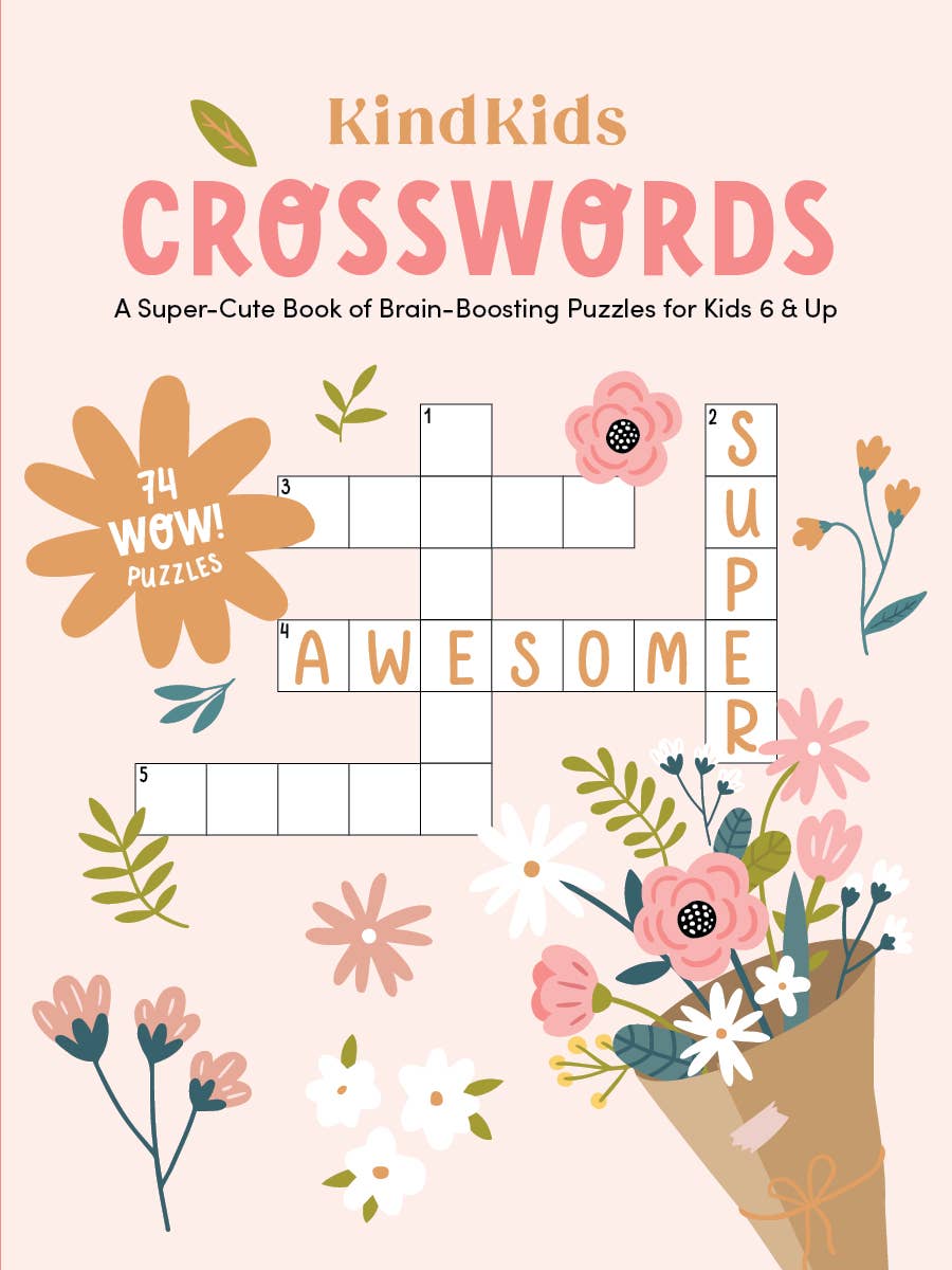 KindKids Crosswords: Brain-Boosting Puzzles for Kids 6 & Up