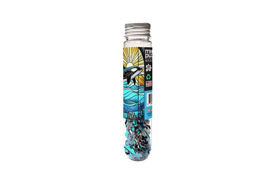 Stained Glass Orca - Marine Life MIcroPuzzle