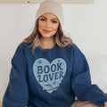 "Book Lover" Cozy Winter Sweatshirt: LG