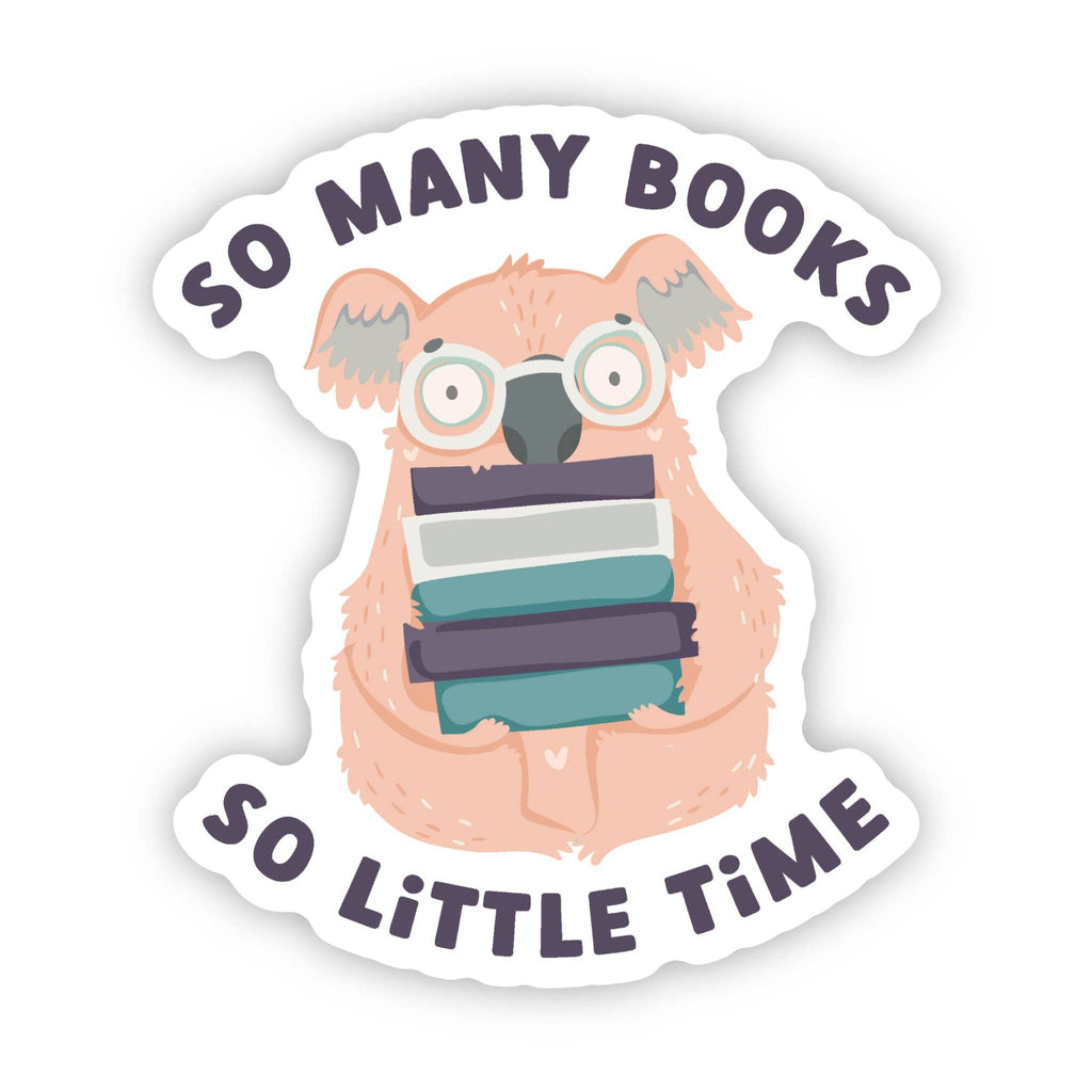 So Many Books Sticker, 3-inch