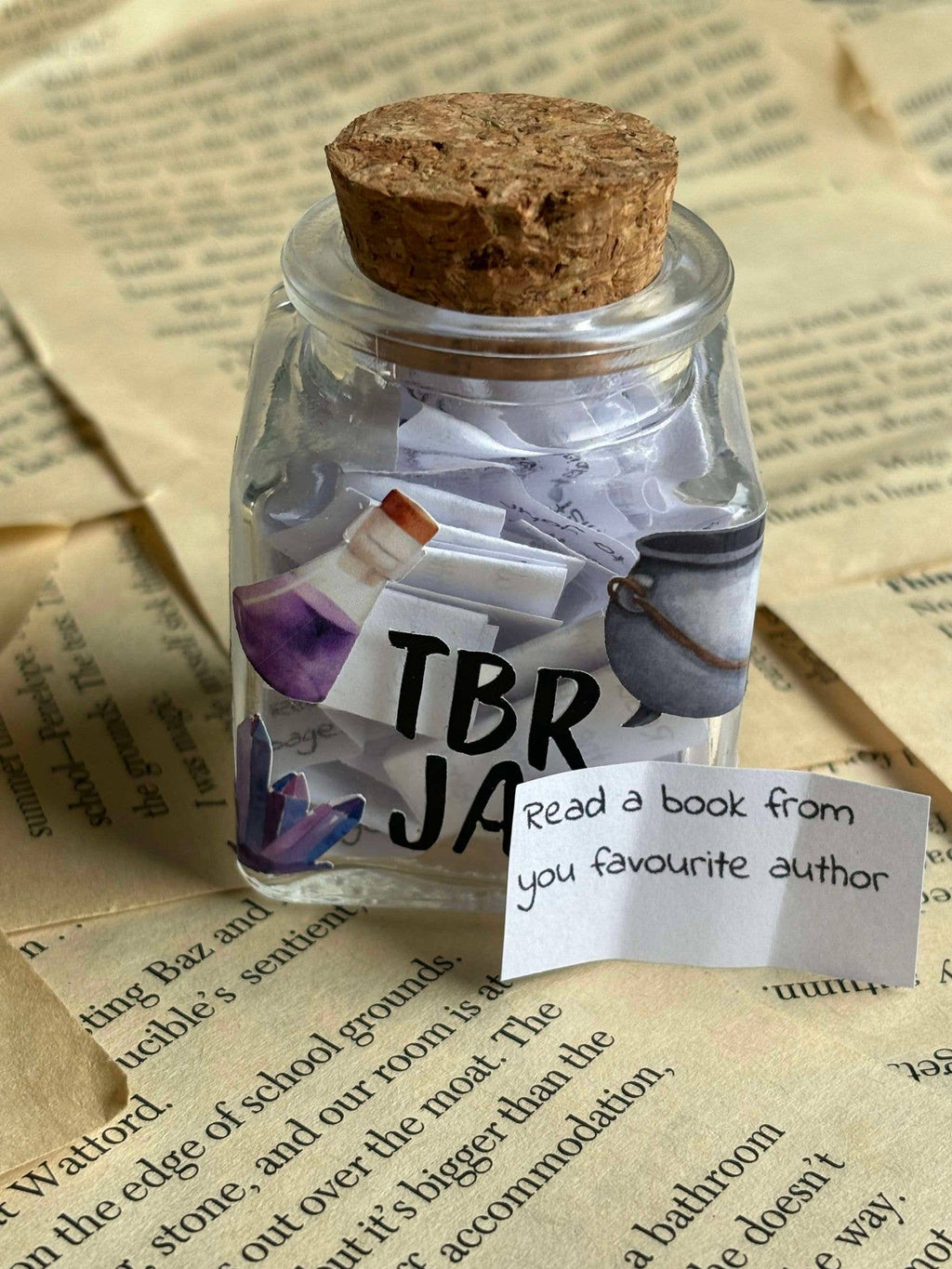 Witchy TBR Glass Jar
