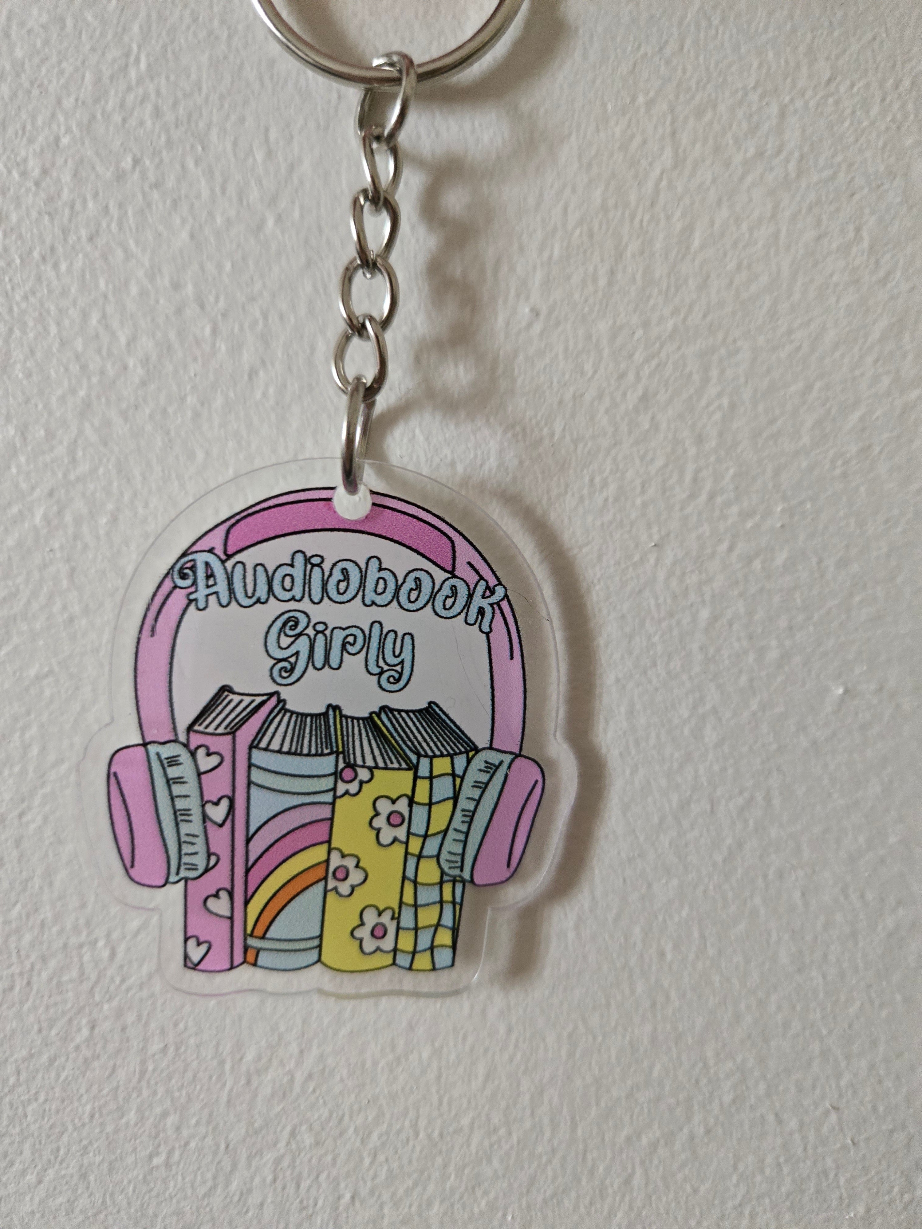 Book theme acrylic keychains