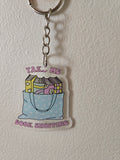 Book theme acrylic keychains