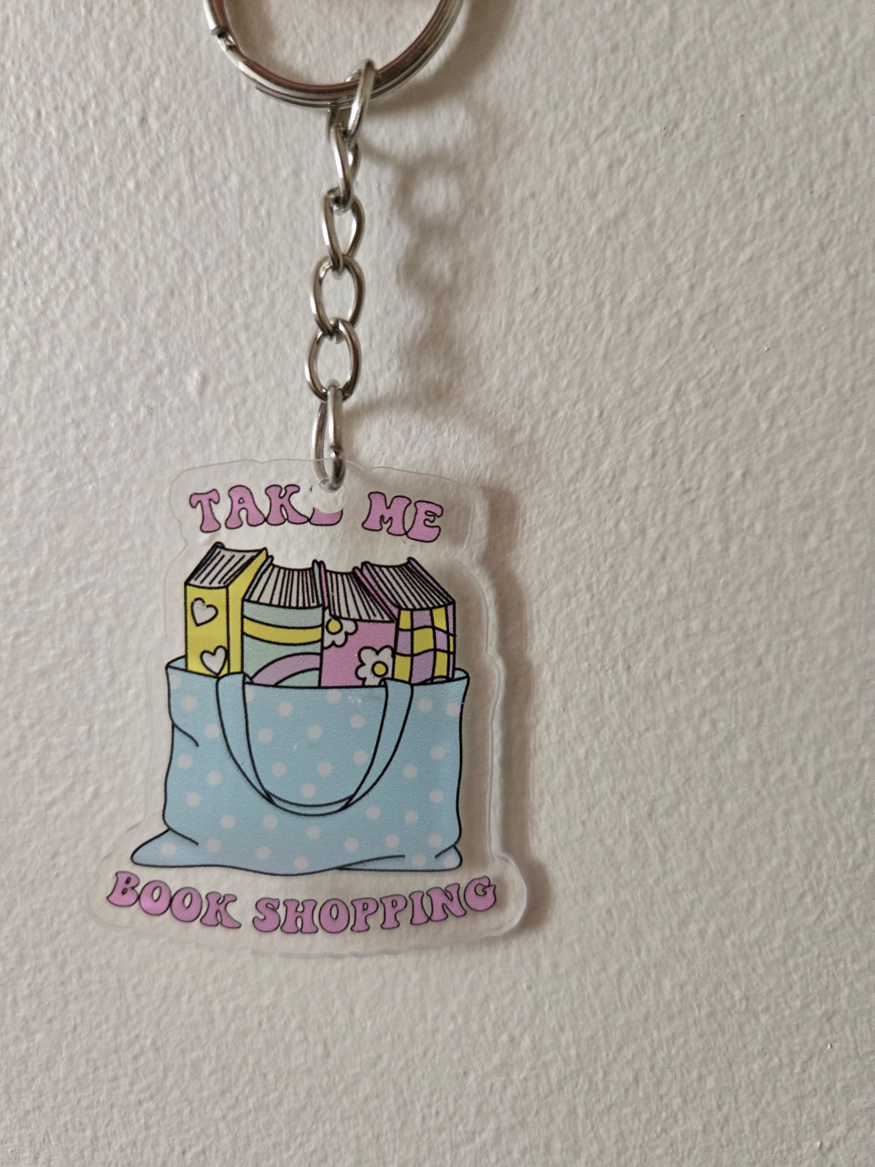 Book theme acrylic keychains