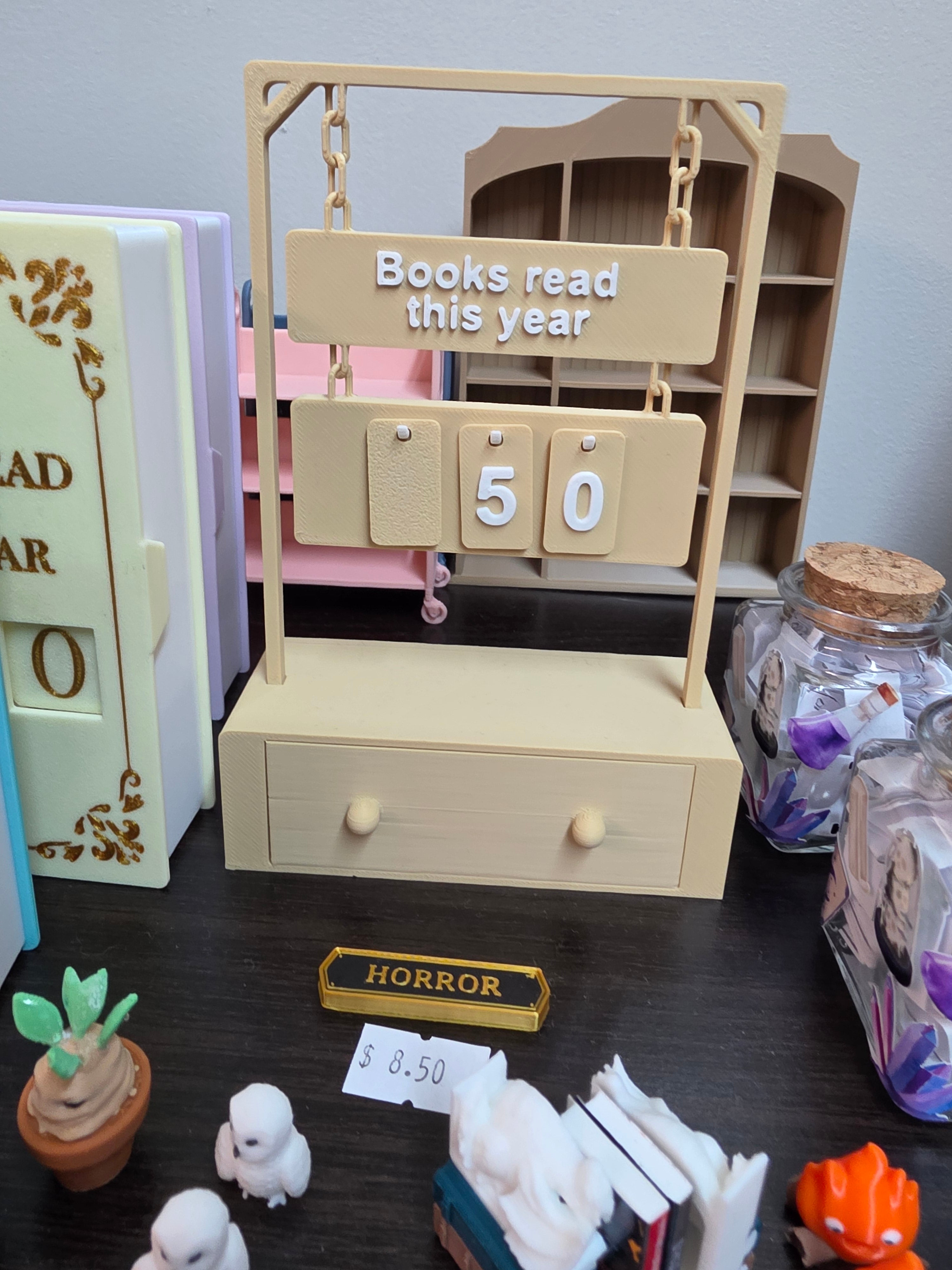 Hanging book counter