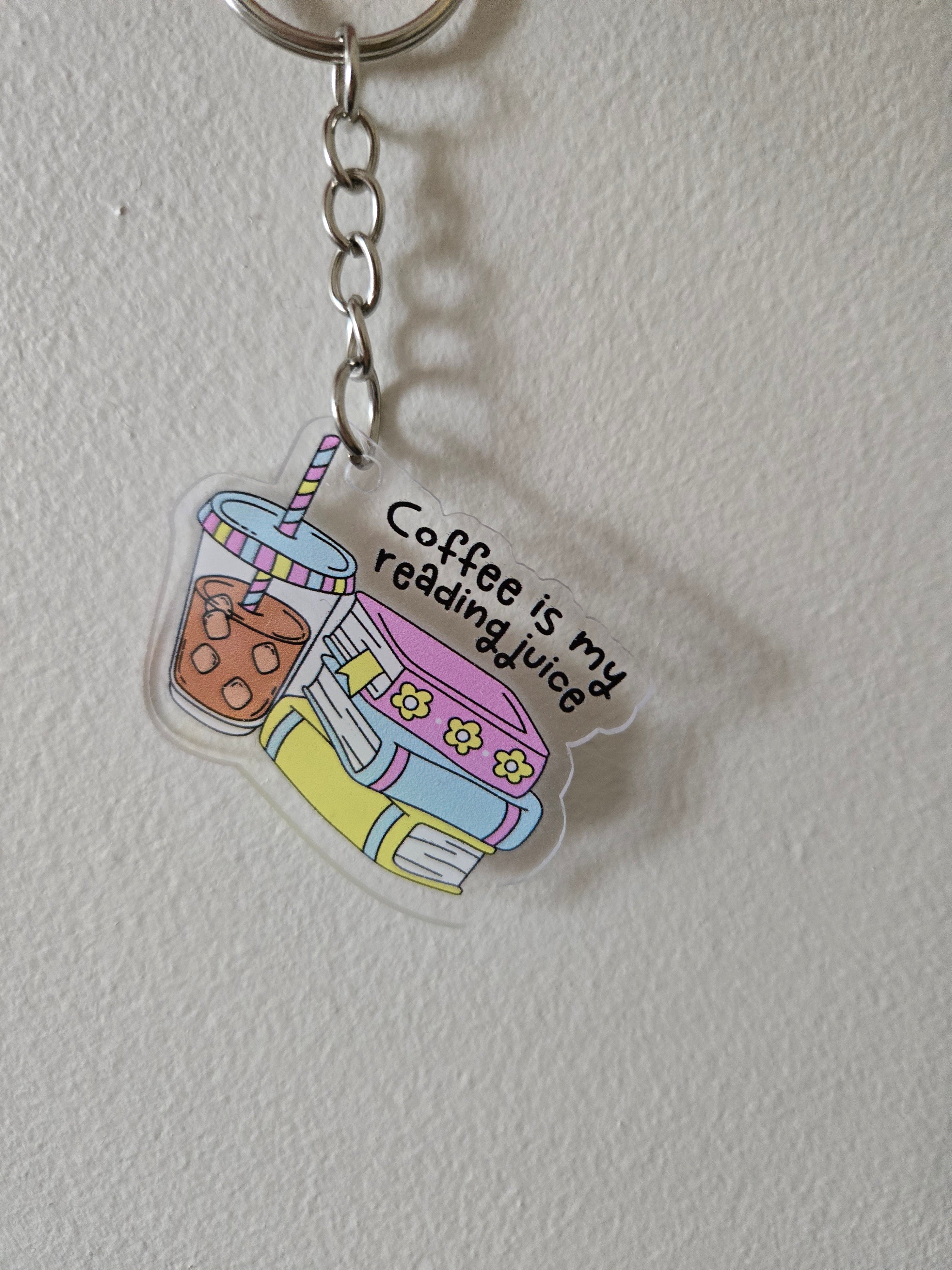 Book theme acrylic keychains