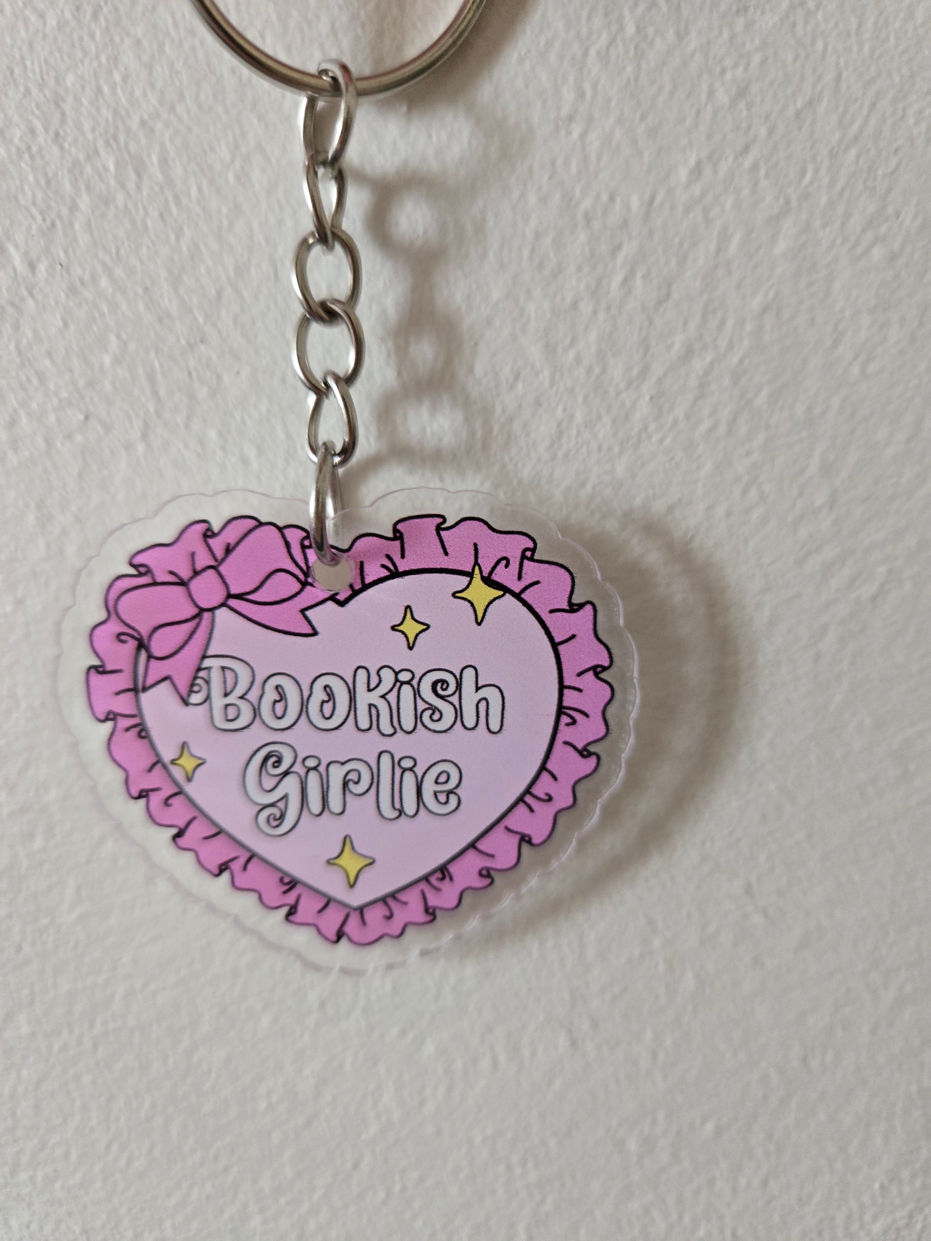 Book theme acrylic keychains