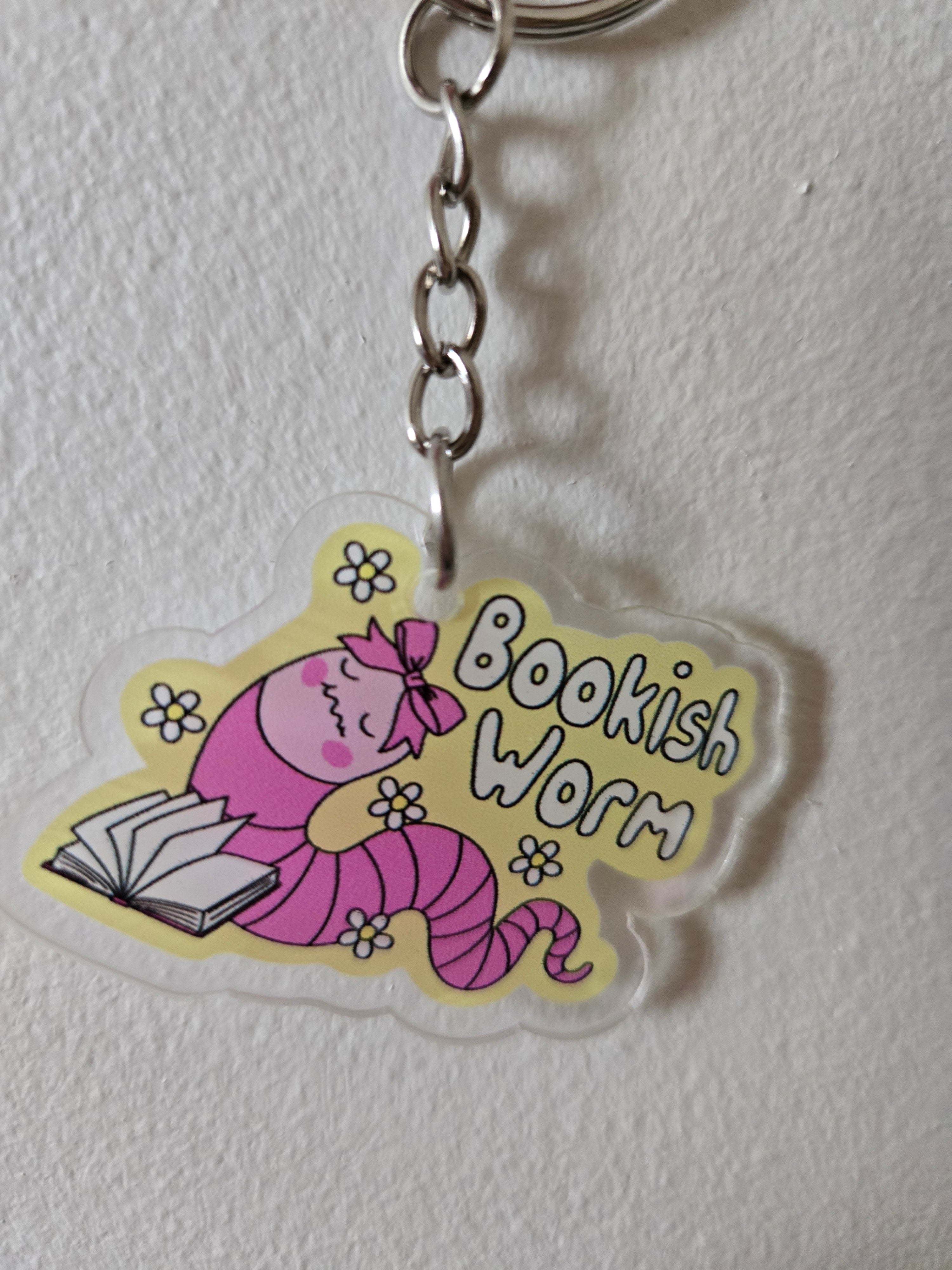 Book theme acrylic keychains