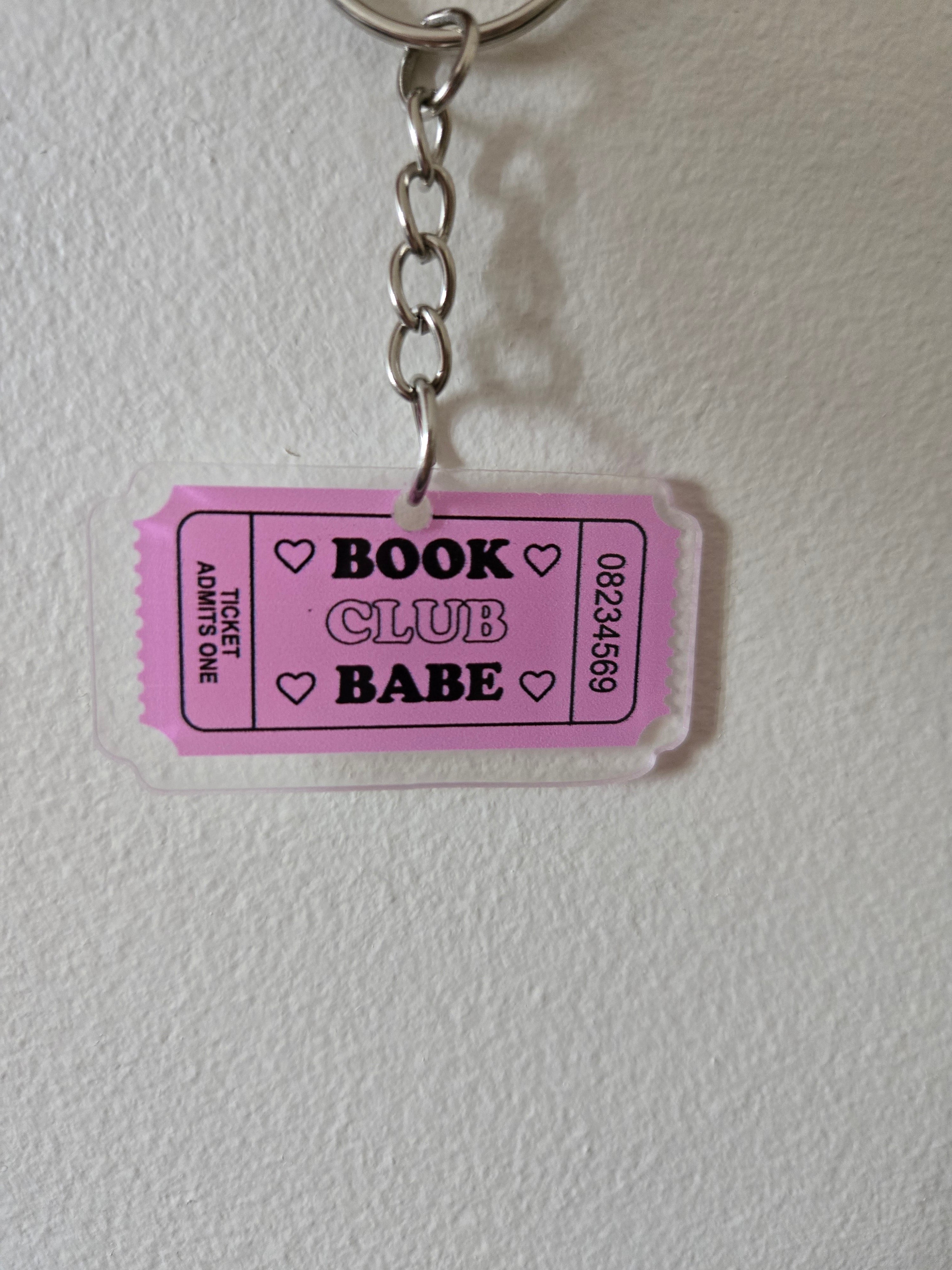 Book theme acrylic keychains