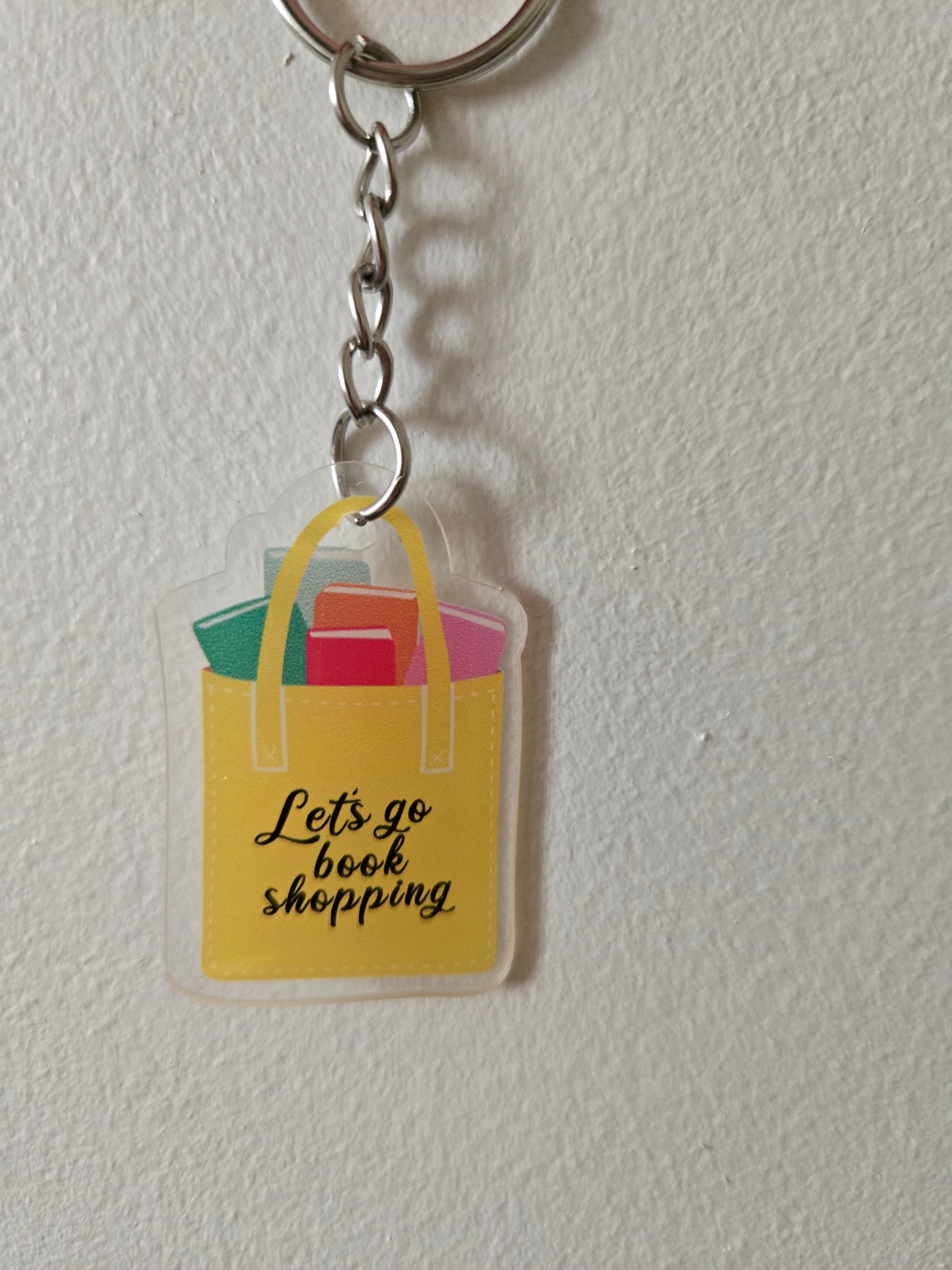 Book theme acrylic keychains
