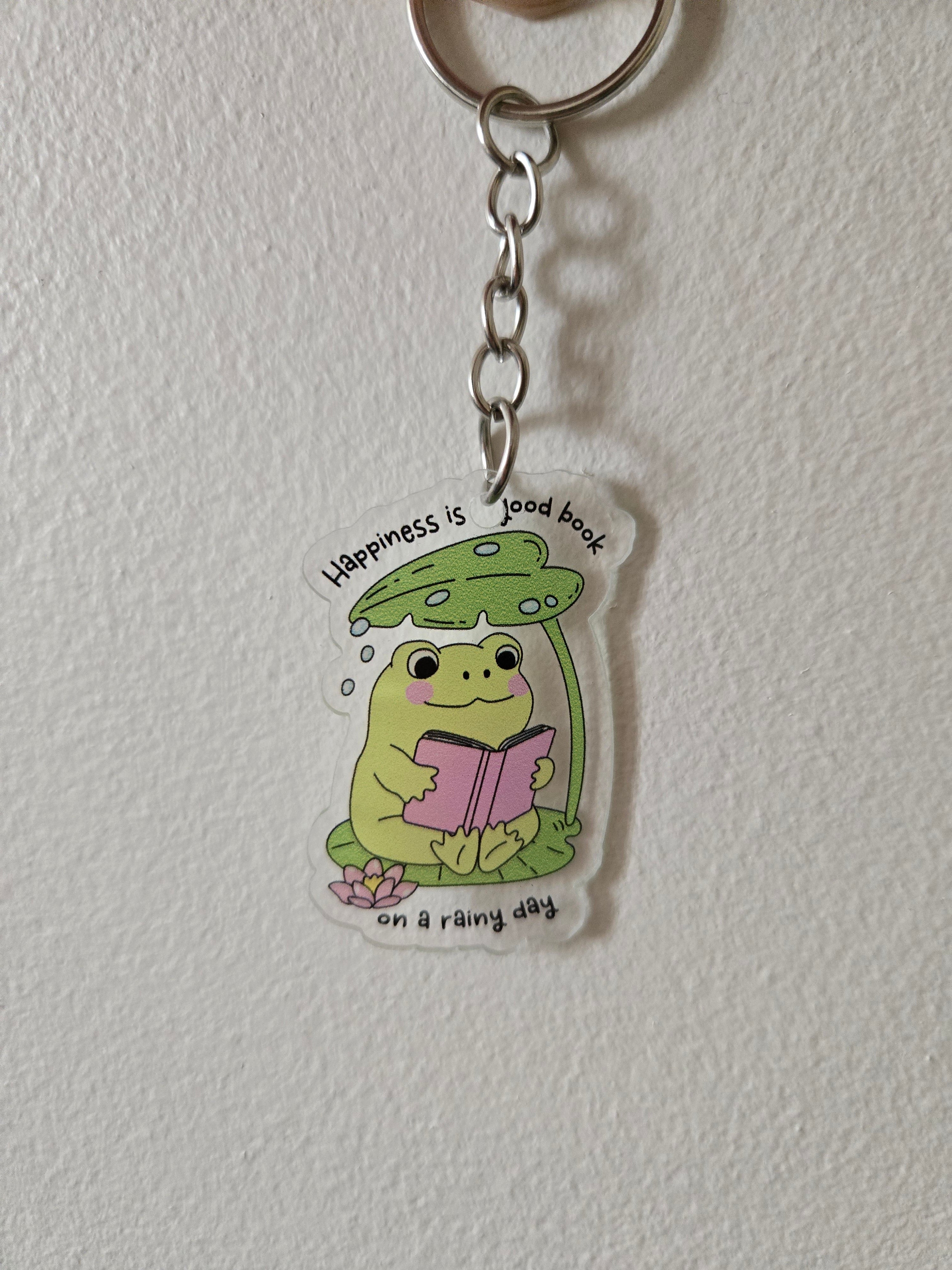 Book theme acrylic keychains