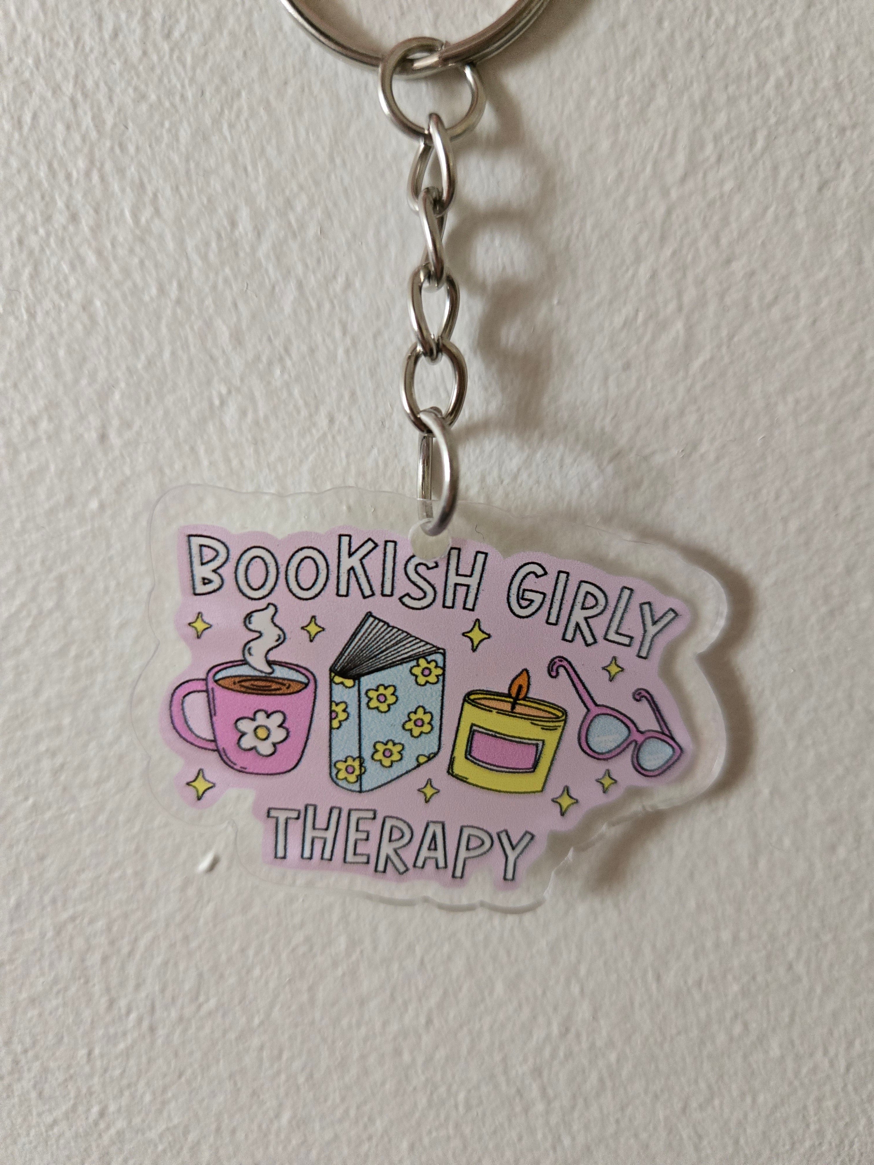 Book theme acrylic keychains