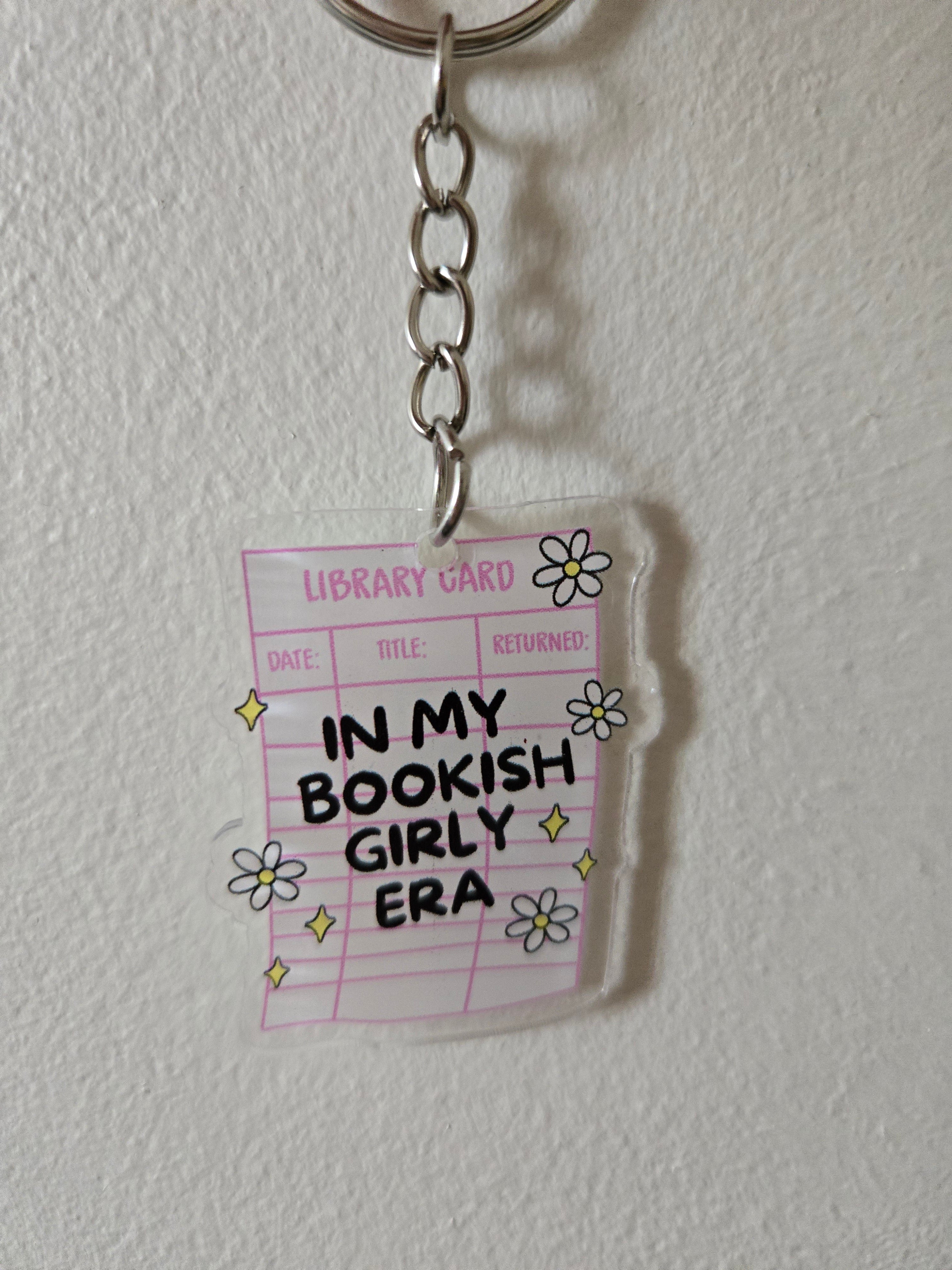 Book theme acrylic keychains