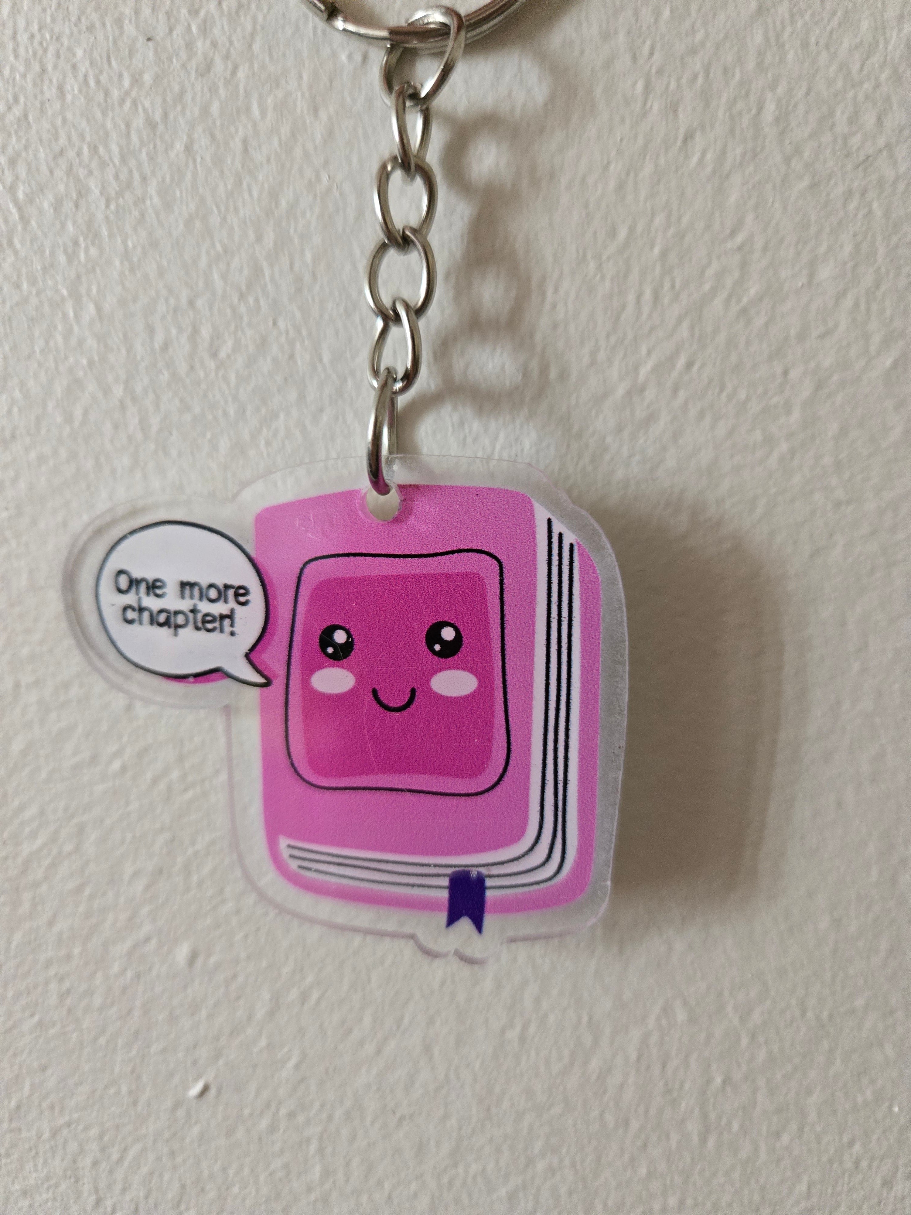 Book theme acrylic keychains