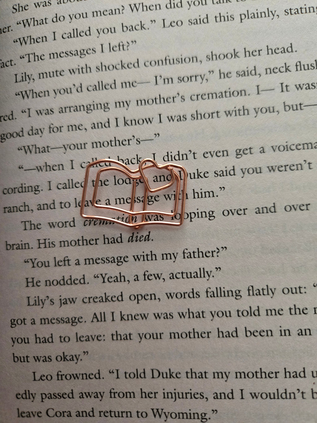 Rose Book Paper Clip Bookmark