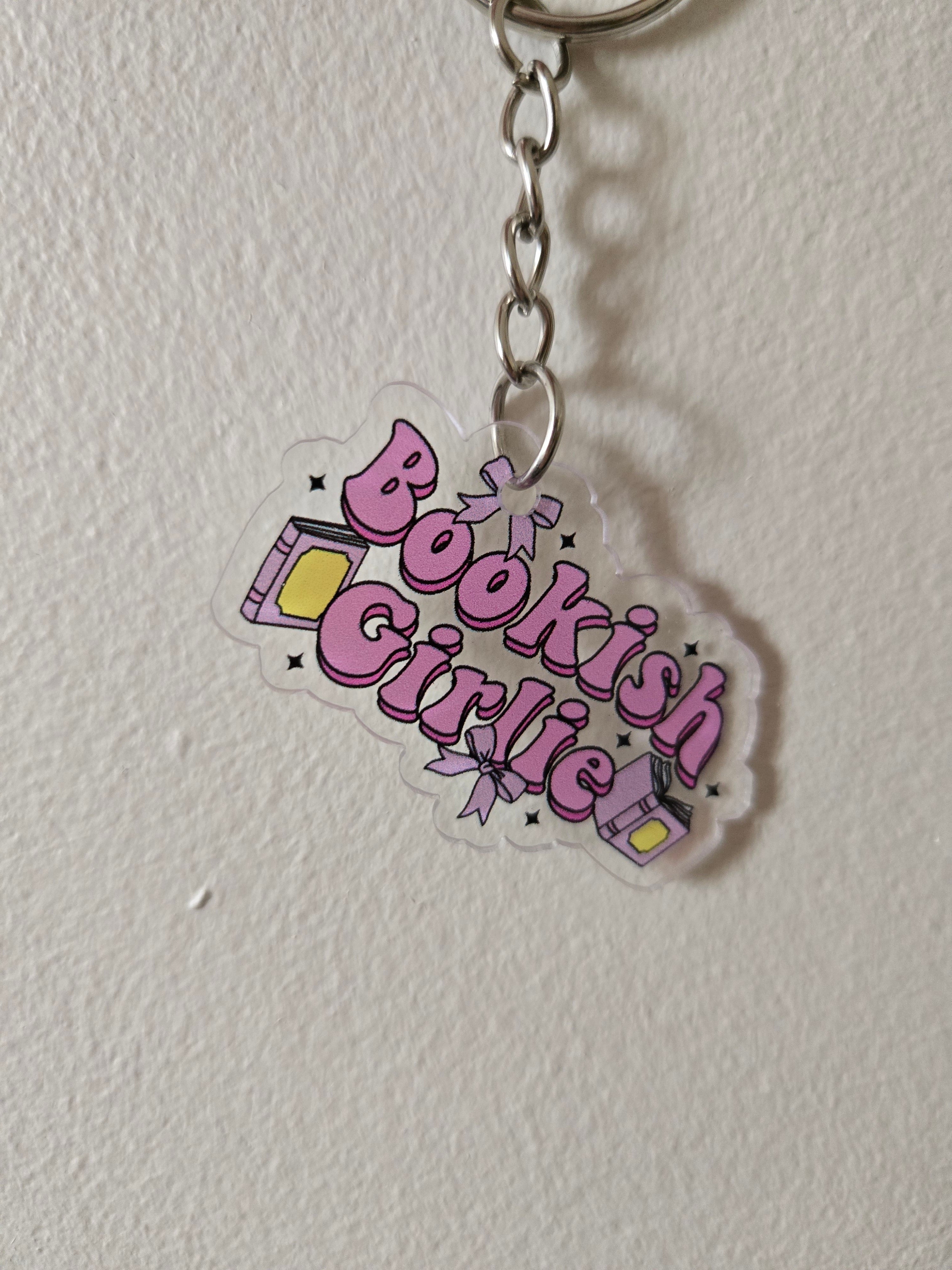 Book theme acrylic keychains